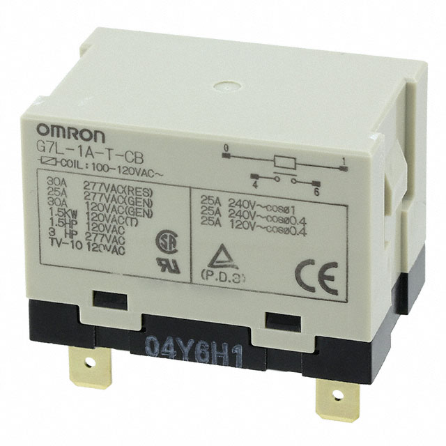 G7L-1A-T-CB-AC100/120 Omron Electronics Inc-EMC Div  Power Relays Over 2 Amps